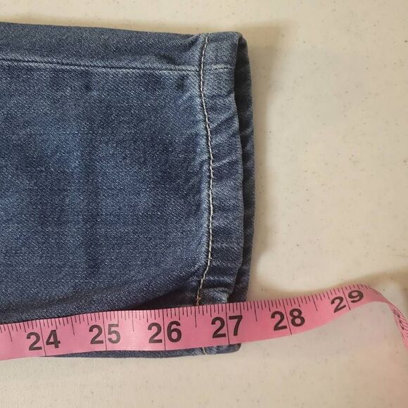 Kancan Boyfriend Distressed Low Rise Skinny Denim Jeans Medium Wash Size 3/25 - Picture 12 of 12